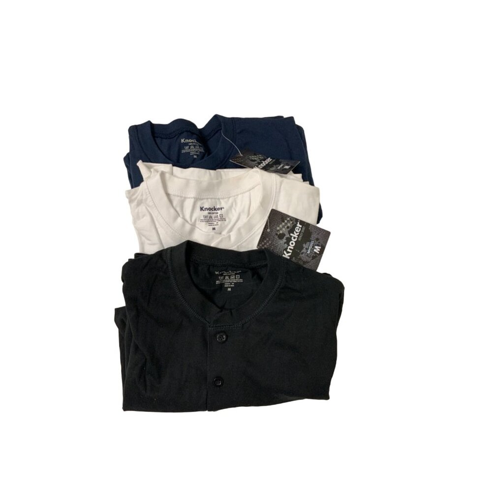 Bundle of Three Long Sleeve Henley Shirts